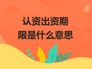 解答认资出资期限是什么意思？