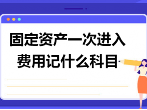 浅析固定资产一次进入费用记什么科目