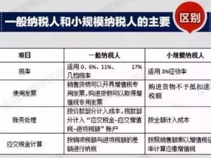 小规模纳税人和一般纳税人认定全解